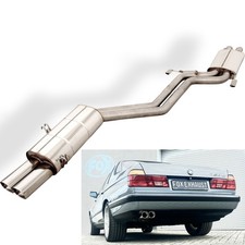 FOX Sportauspuff Edelstahl Komplettanlage ab Kat. BMW E32 730i 735i 2x78x75mm
