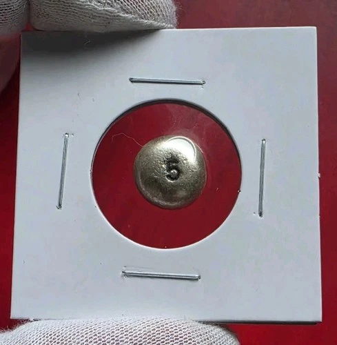 5 Gram .999 Fine Pure Silver Bullion Hand Poured Button Bar Ingot Round