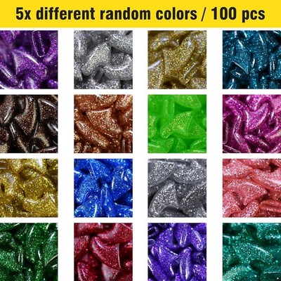 Cat Nail Caps | Cat Claw Covers | with Adhesives and Applicators M, 5X Glitte...