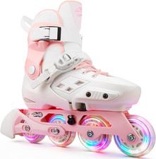 Inline Skates for Kids Girls Boys with Light-Up Wheels,Adjustable Size Suitable