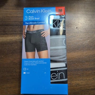 Calvin Klein The Ultimate Comfort Classic Fit Mens 3-Pack Boxer Brief  M