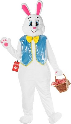 Morph Osterhase Kostüm Erwachsene Deluxe Unisex weiß Hase Maskottchen Kostüm