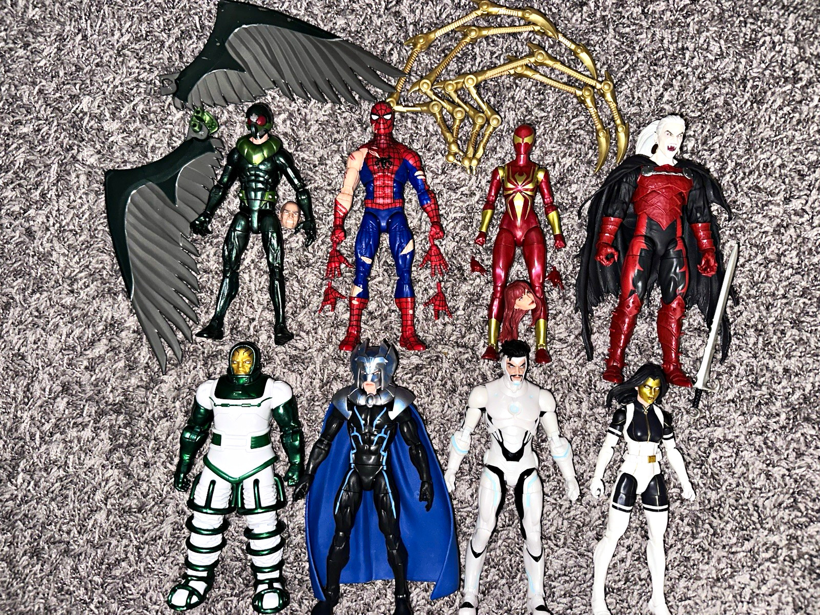 Marvel Legends Spider-Man Vulture Mary Jane Watson Iron Man Dracula Loose Lot