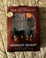 Real Techniques Midnight Delight Limited Edition 11pc Travel Makeup Brush Set Real Techniques Midnight Delight Limited Edition 11pc Travel Makeup Brush Set