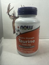 NOW Foods Double Strength Taurine 1,000mg 100 Veg Caps Exp 8/28 FREE SHIPPING