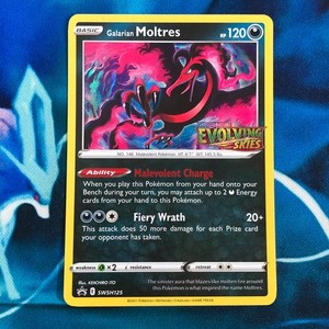 Galarian Moltres - SWSH125 - Prerelease Black Star Promo Rare  Pokemon Card - NM