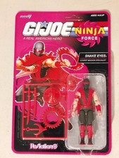 Super7 GI Joe Reaction Ninja Force SNAKE EYES 3.75  Figure NEW IN HAND UNPUNCHED