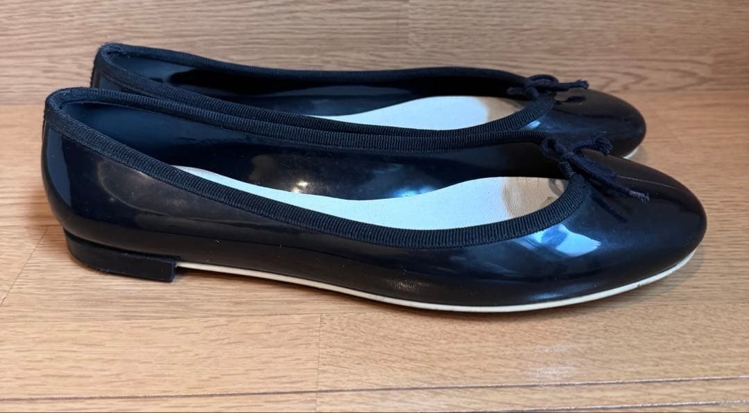 repetto【Cendrillon Baby】 Rare Repetto Cendrillon Baby Black Rubber Ballet Flats Size 37 EU