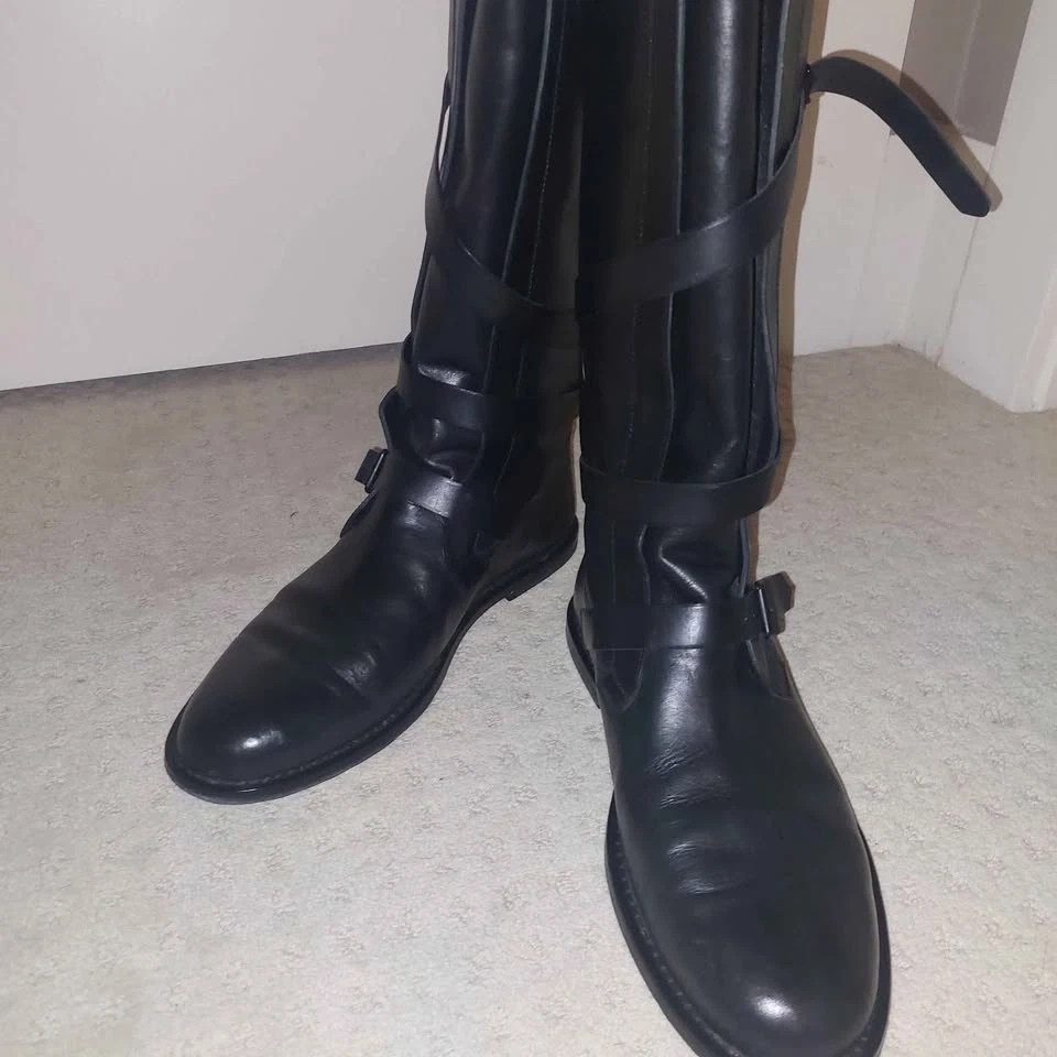 Ann Demeulemeester Black Low (1-1.9 in) Heel Height Boots for