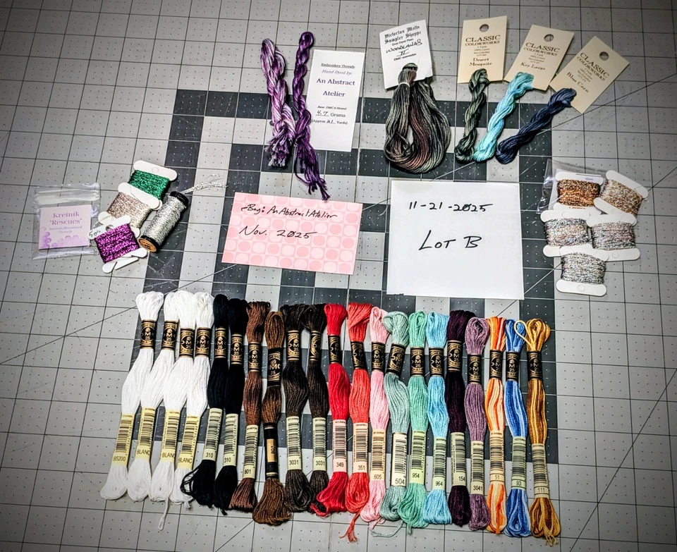 Curated Thread Lot - AS-IS !EXCLUSIVE! IN-HOUSE DYES, Kreinik, MORE!- 112125LOTB - Image 2 of 4