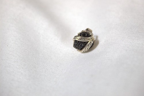John Hardy Essential Pavé Stud Earring, Sterling Silver And Black Diamonds - Picture 4 of 9