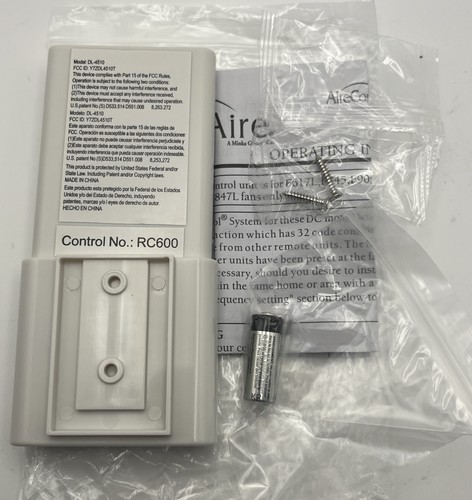 MinkaAire RC600 6 Speed Handheld Remote for select DC Minka Aire Fans - Picture 4 of 8