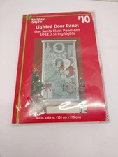 holiday style Lighted Holiday Style  Door Panel with Santa 40"By 84"