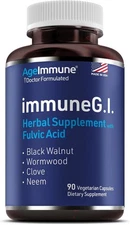 Immune G.I. Cleanse Supplement Wormwood Black Walnut Clove Neem Fulvic Acid