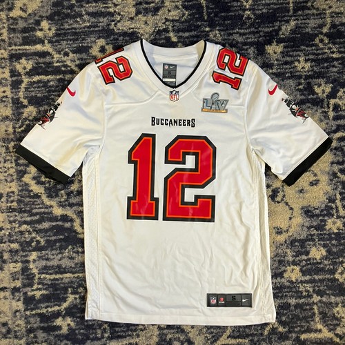 Tom Brady White Buccaneers Nike Super Bowl 55 Jersey Mens Small