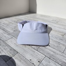 Sport-Tek Hat Visor Strap Back One Size White Cotton Adjustable Mens Golf