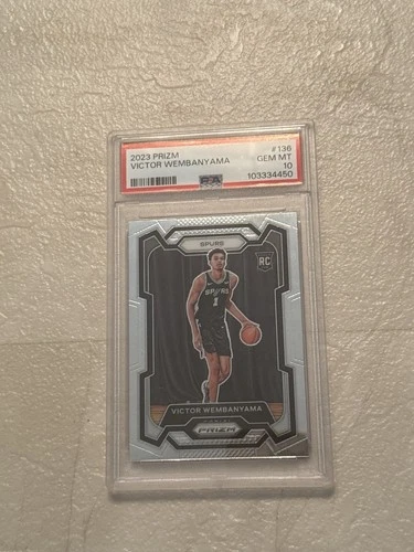 2023-24 Panini Prizm Victor Wembanyama #136 (RC) PSA 10