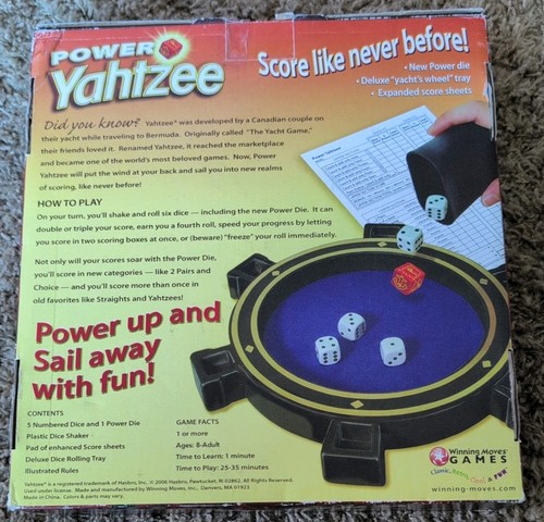 Power Yahtzee "Score Like Never Before" Dice Board Game New, opened box - Picture 2 of 7