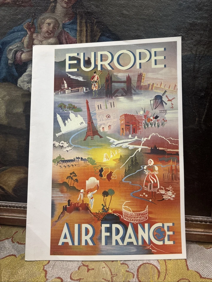 Ancien Menu Le Concorde Avion Air France Authentique L Europe - Photo 1/1