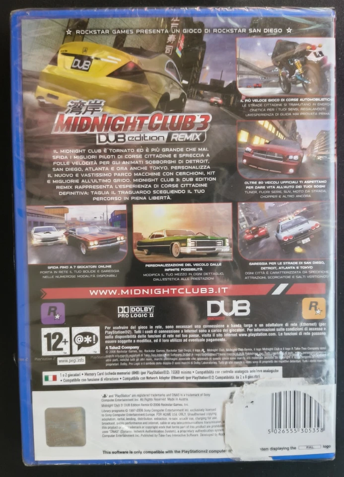 MIDNIGHT CLUB 3 - DUB EDITION REMIX -  PLAYSTATION 2 PS2 - SIGILLATO! - Immagine 2 di 4