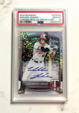 2025 BOWMAN WALKER JENKINS CHROME SPECKLE REFRACTOR AUTO /299 PSA 10 GEM MINT