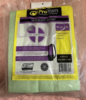 Proteam 100331 Vacuum Cleaner Bags - Pack of 9