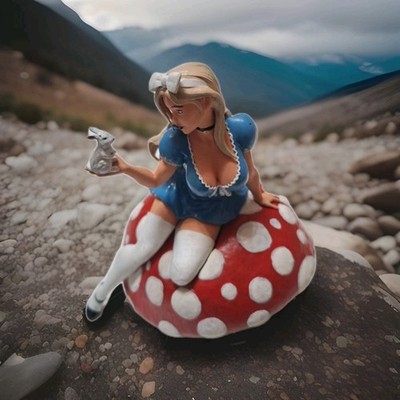 Alice in Wonderland  Resin Figur 1:10 - fertig modelliert - Alice im Wunderland