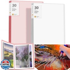 2 Packs A3 Storage Book for Diamond Art Portfolio Folder for Diam