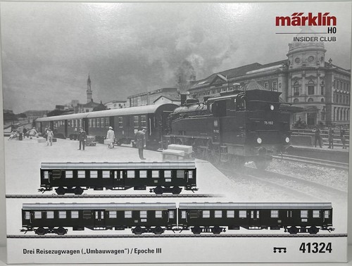 Märklin H0 41324 Reisezugwagen-Set / Umbauwagen-Set DB Ep.III neuwertig & OVP | Zustand: Gebraucht