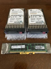 Micron 8GB 2Rx4 PC3L-10600R-9-13-E2 DDR3 Server Memory & 2x HP 146GB 15K SAS HDD