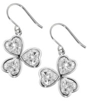 Trendor Schmuck Damen-Ohrringe 925 Silber Herzchen OhrhäNger Mit Zirkonia 69890