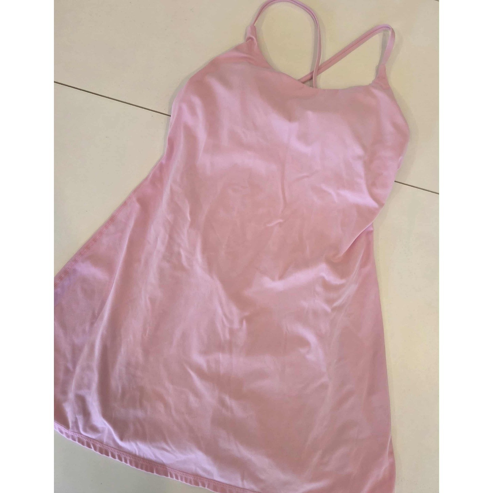 Halara Pink Softlyzero plush backless active dres… - image 3