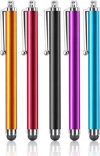 Assorted Colors Stylus Pen Universal Touch Screen Capacitive 5 Pack 