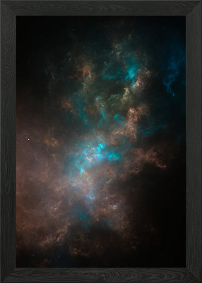 Weltraum Nebel gerahmtes Wandbild Poster Leinwanddruck Bild
