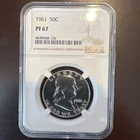 1961 NGC PF 67 Benjamin Franklin Half Dollar Proof ! 012334