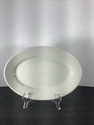 Vintage~Sterling China  ️Vitrified 11.25 x 7.75  Ivory Oval Dinner Plate