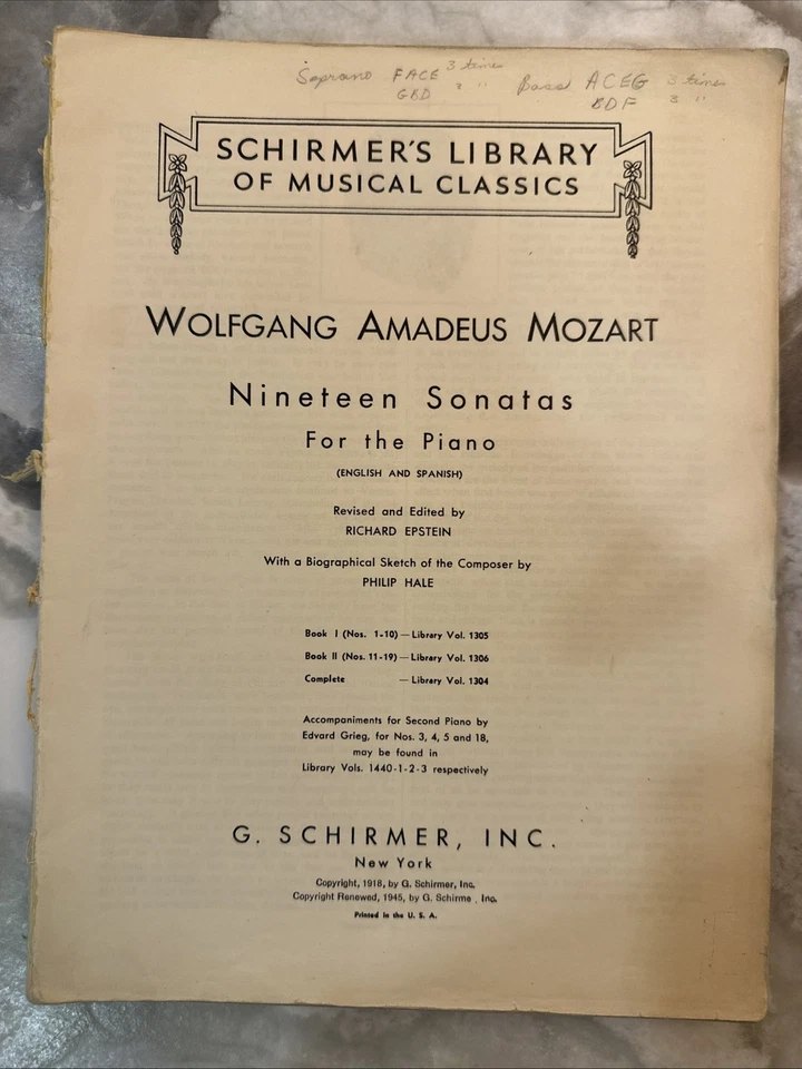 Partituras de piano clássico vintage (14 livros): Bach, Mozart, Chopin, Beethoven - Imagem 2 de 4