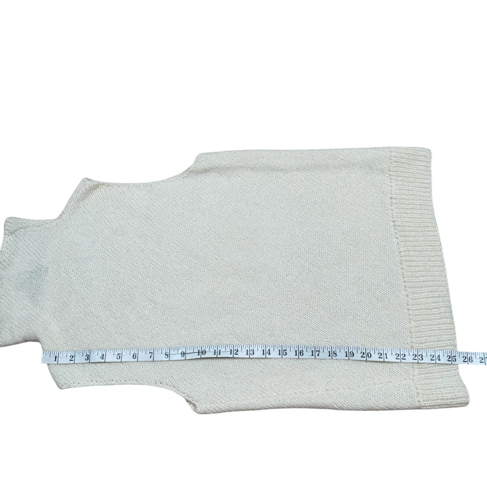 Donna Karan Signature Womens L High Neck Sleeveless Sweater Vest Cashmere Blend - Image 4 of 4