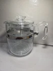 Vintage 7759 B Pyrex 9 Cup Glass Percolator Coffee Pot Flame Ware Complete Set
