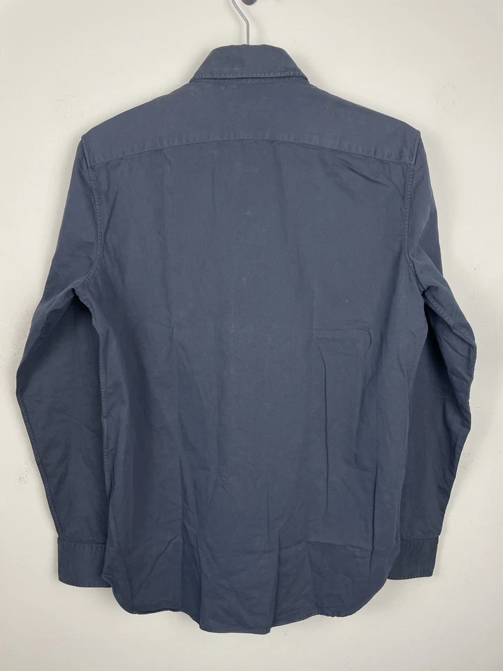 NOVA CAMISA DE BOLSO BELSTAFF Burstock masculina manga longa média algodão marinho profundo - Imagem 3 de 4