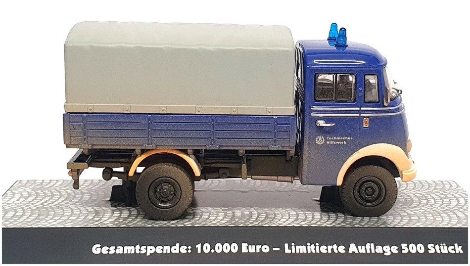 Camión Premium ClassiXXs escala 1/43 11056 Mercedes Benz L319 desgastado (THW) azul Foto 3 de 4