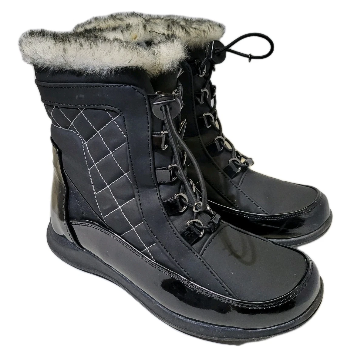 Totes Fur Upper Boots Low (1-1.9 in) Heel Height for Women  display picture 1