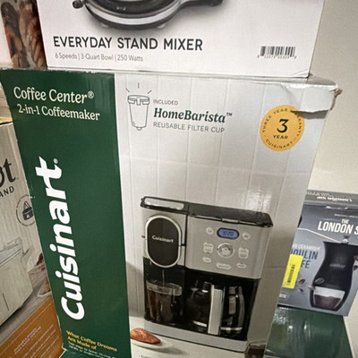 Cuisinart Coffee Center 2-in-1 Coffeemaker Black/Silver w/ Reusable Filter Cup