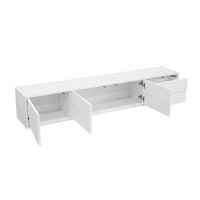 Sonnenh Tv-Lowboard Weiß 170 X 30 X 30.5 Cm Stauraum Fernbedienung Hochglanz