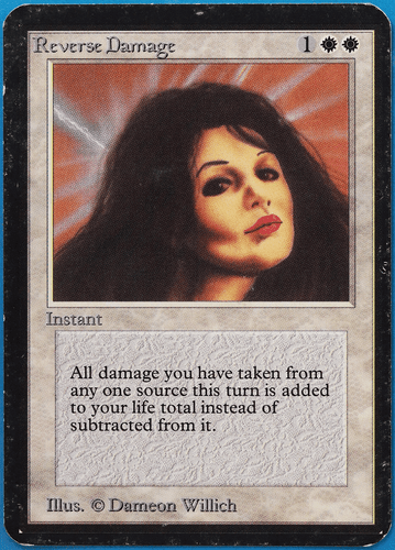 Reverse Damage Alpha HEAVILY PLD White Rare MAGIC MTG CARD (ID# 505751) ABUGames - Picture 1 of 2