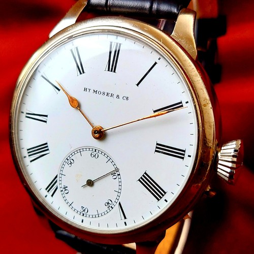 Vintage Swiss Wacth HY MOSER & Ce Men's Wristwatch Classic Style Serviced - Picture 3 of 15