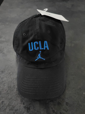 Nike Jordan Black UCLA Bruins Heritage Fan Cap Neu Schwarz Blau RAR #