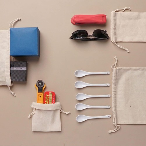 Durable 12x16 Reusable Muslin Bags - 100% Organic Cotton Drawstring Set - Picture 5 of 9