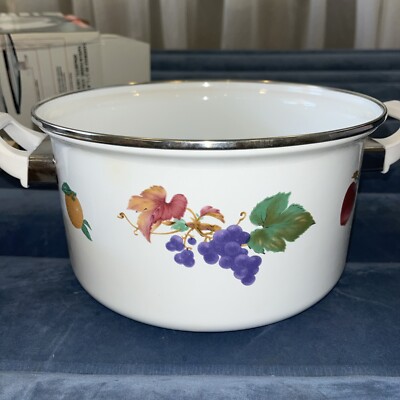 Dutch Oven Steamer Fruitful Harvest 3piece Enamel On Steel