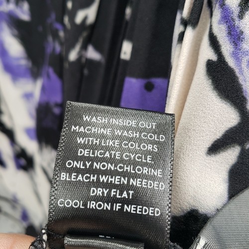 Simply vera wang abstract print Dress womens size large purple black white - Picture 7 of 11